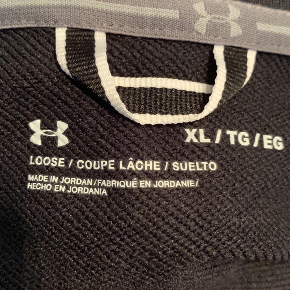 Under Armour Loose Fit Mens Full Zip Men Hoodie Black/Grey XL - Picture 9 of 10